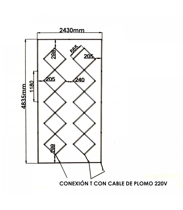 Regleta Led Hexagonal Rombo 510W 61200Lm