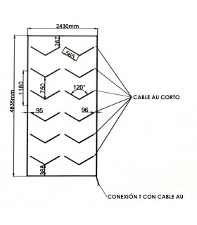 Regleta Led Hexagonal Doble Angulo 380W 41600Lm