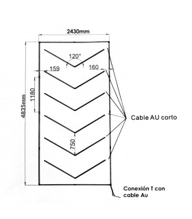 Regleta Led Hexagonal Angulo 384W 46080Lm