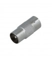 Adaptador Metálico Macho - Hembra Coaxial TV 9.5mm