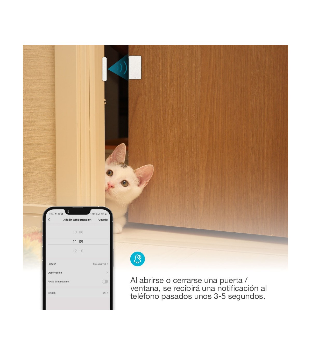 Sensor para puertas y ventanas vía wifi
