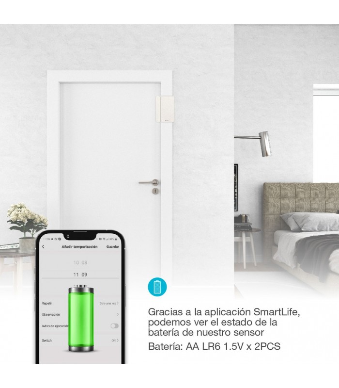 Sensor para puertas y ventanas vía wifi