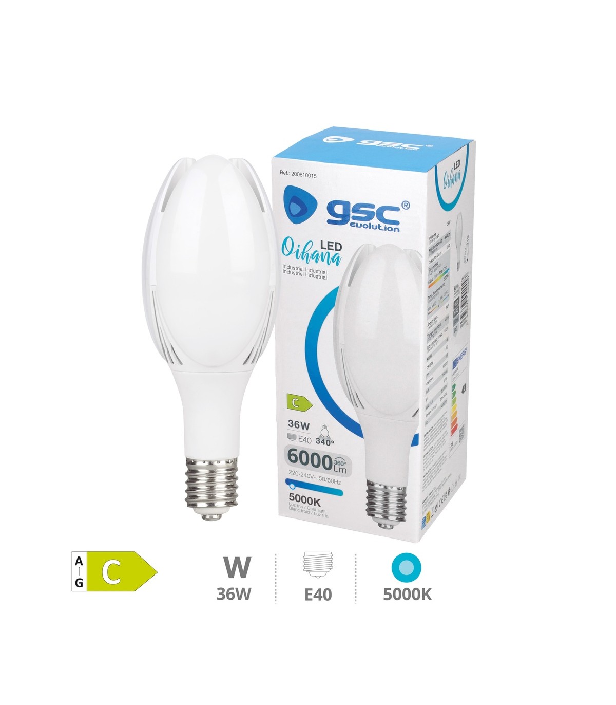 Bombilla Bolo Led 36W 6000LM E40