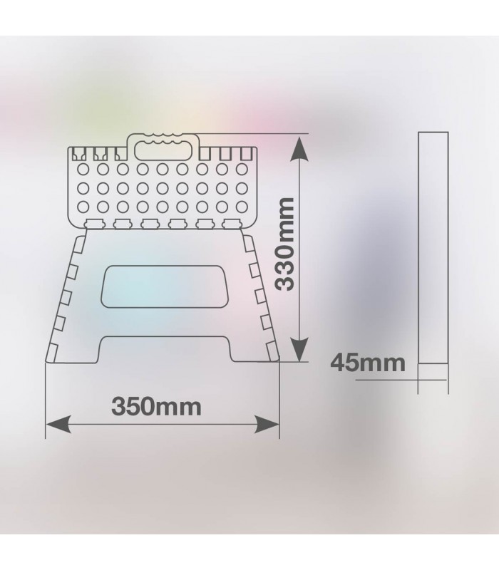 Taburete de plástico plegable Máx. 150kg GSC