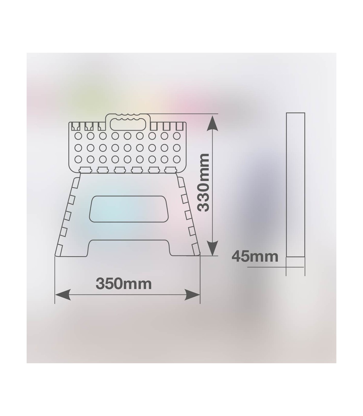 Taburete de plástico plegable Máx. 150kg GSC