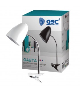 Flexo de escritorio con pinza Gaeta E27 Blanco