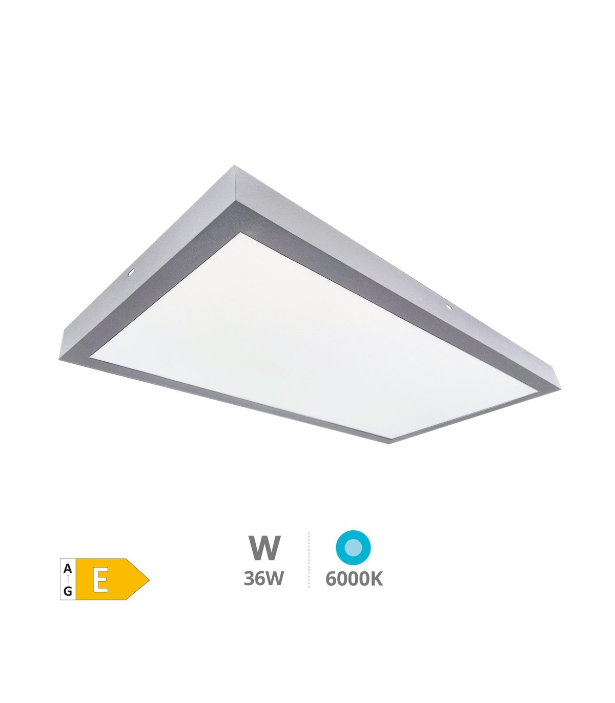 Plafón 30x90 36W 3600Lm IP20 Níquel