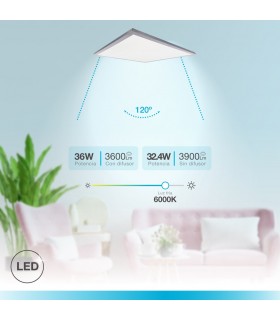 Plafón 30x90 36W 3600Lm IP20 Níquel