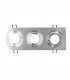 Aro Empotrable Basculante Triple Liso Redondo Cromo