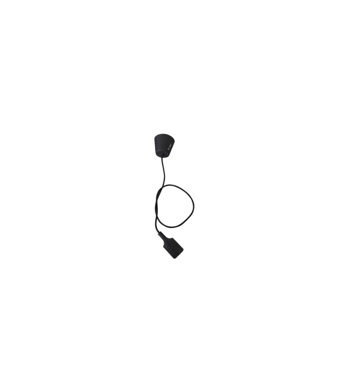 Portalámparas Silicona E27 Cable Textil 1 Metro