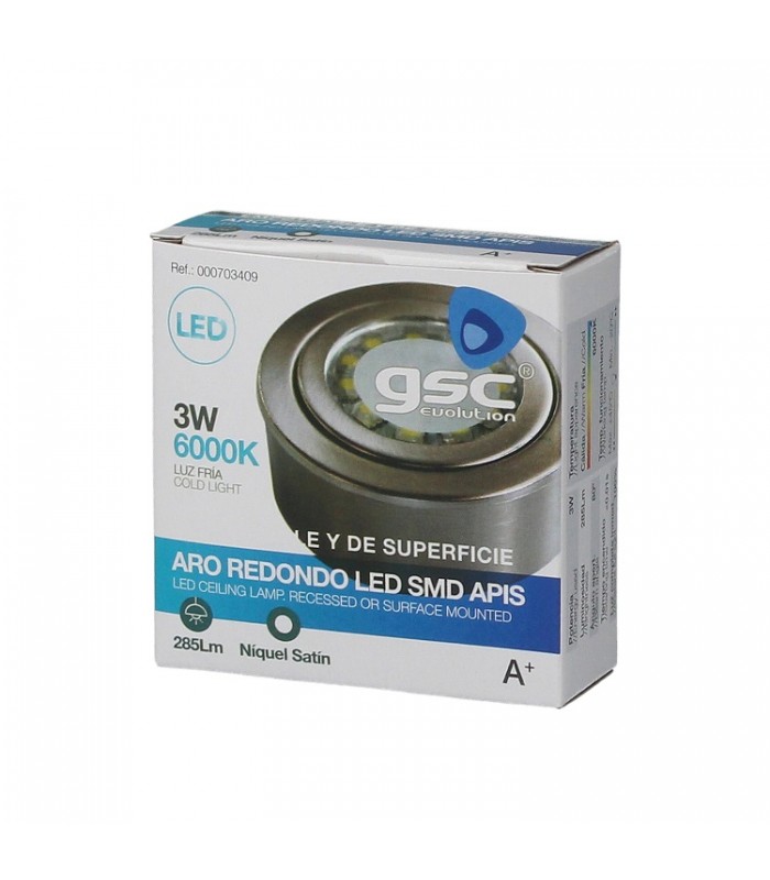 Aro Empotrable/Superficie Led 3W 300Lm