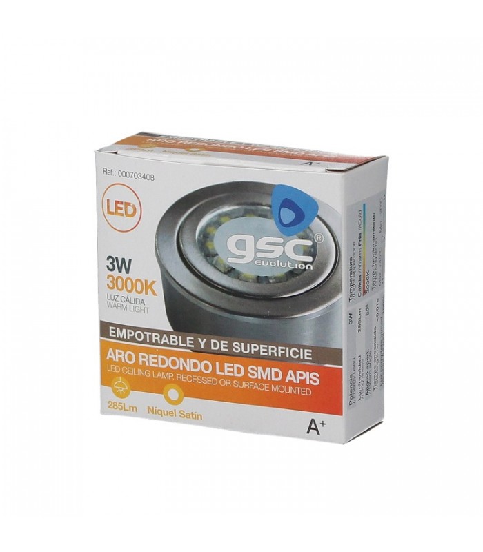 Aro Empotrable/Superficie Led 3W 300Lm