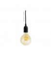 Portalámparas Colgante 1xE27 1m Negro