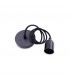 Portalámparas Colgante 1xE27 1m Negro