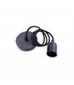 Portalámparas Colgante 1xE27 1m Negro