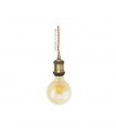 Portalámparas Colgante Latón 1xE27 Cable Trenzado Dorado