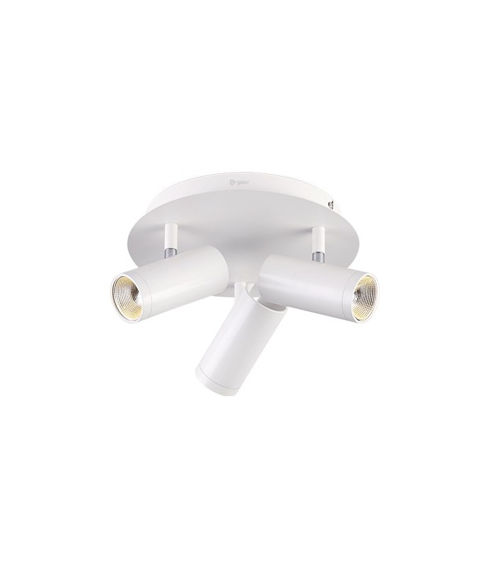Foco Techo Triple Circular Blanco 3xGU10