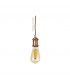 Portalámparas Colgante Cobre 1xE27 Cable Marrón