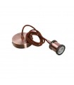 Portalámparas Colgante Cobre 1xE27 Cable Marrón