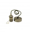 Portalámparas Colgante Oro Viejo 1xE27 + Interruptor