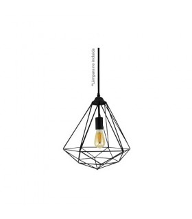 Lampara Colgante Diamond E27 1M Negro