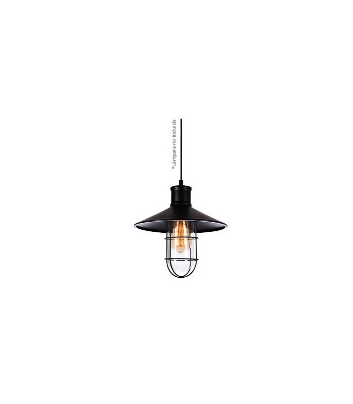 Lámpara Colgante Factory Metal Negro E27