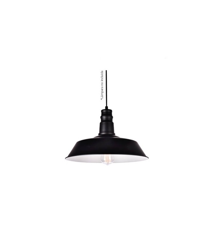 Lámpara Colgante Industrial Line E27 Negra
