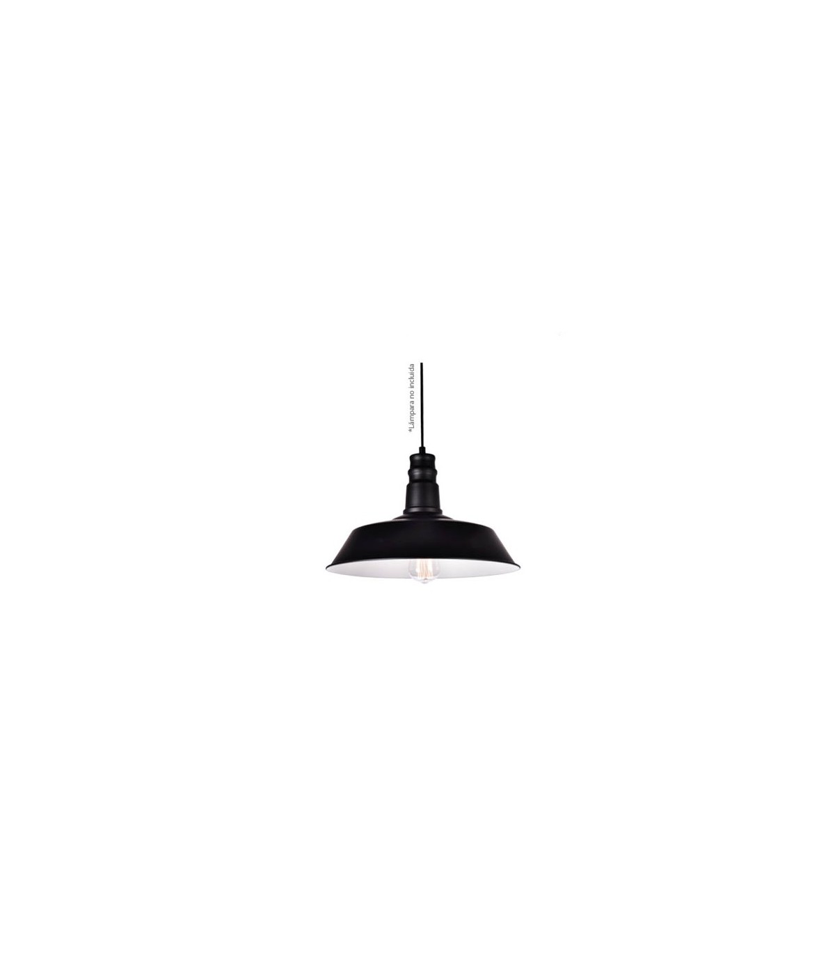 Lámpara Colgante Industrial Line E27 Negra
