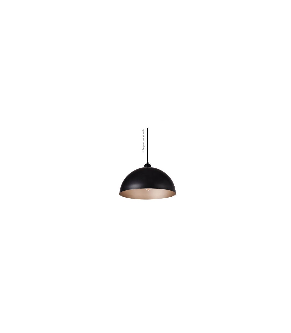 Lámpara Colgante Moon E27 Metal Negra