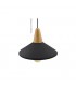 Lámpara Colgante Plate E27 Negro/Madera