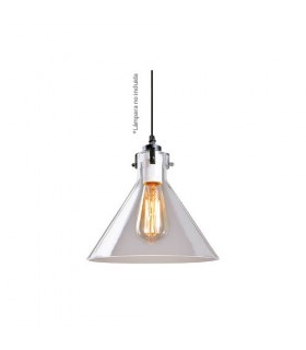 Lampara Colgante Triangular E27 1M Cristal