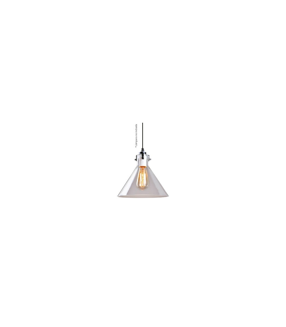 Lámpara Colgante Triangular E27 Cristal
