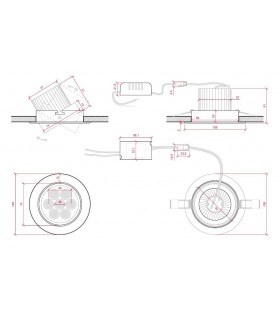 Downlight LED 7W 700Lm 60º IP20 Cromo