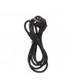 Cable Alimentacion Schuko a Hembra IEC-60320 1.8m Negro
