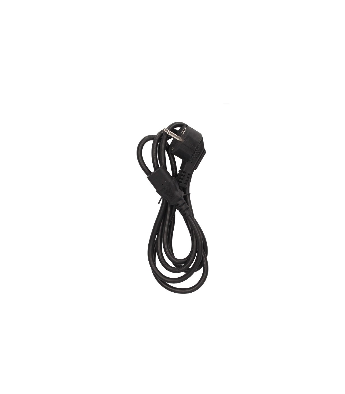 Cable Alimentacion Schuko a Hembra IEC-60320 1.8m Negro