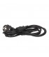 Cable Alimentacion Schuko a Hembra IEC-60320 1.8m Negro