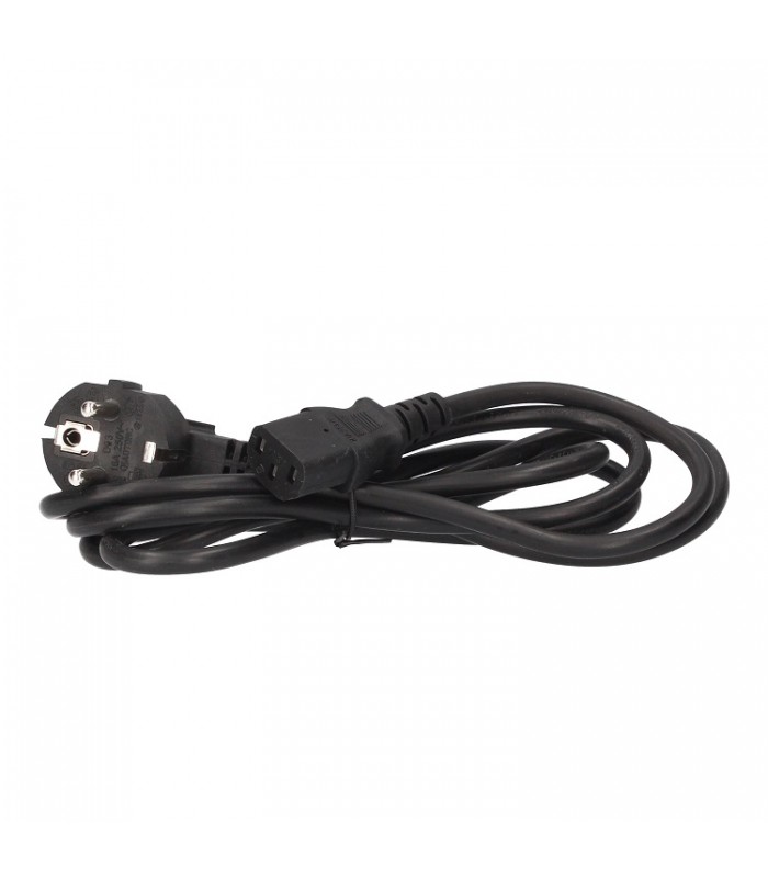 Cable Alimentacion Schuko a Hembra IEC-60320 1.8m Negro