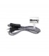 Cable Textil 1.5M (2x0.75mm) Clavija+Interruptor Negro/Blanco