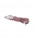 Cable Textil 1.5M (2x0.75mm) Clavija+Interruptor Rojo/Blanco