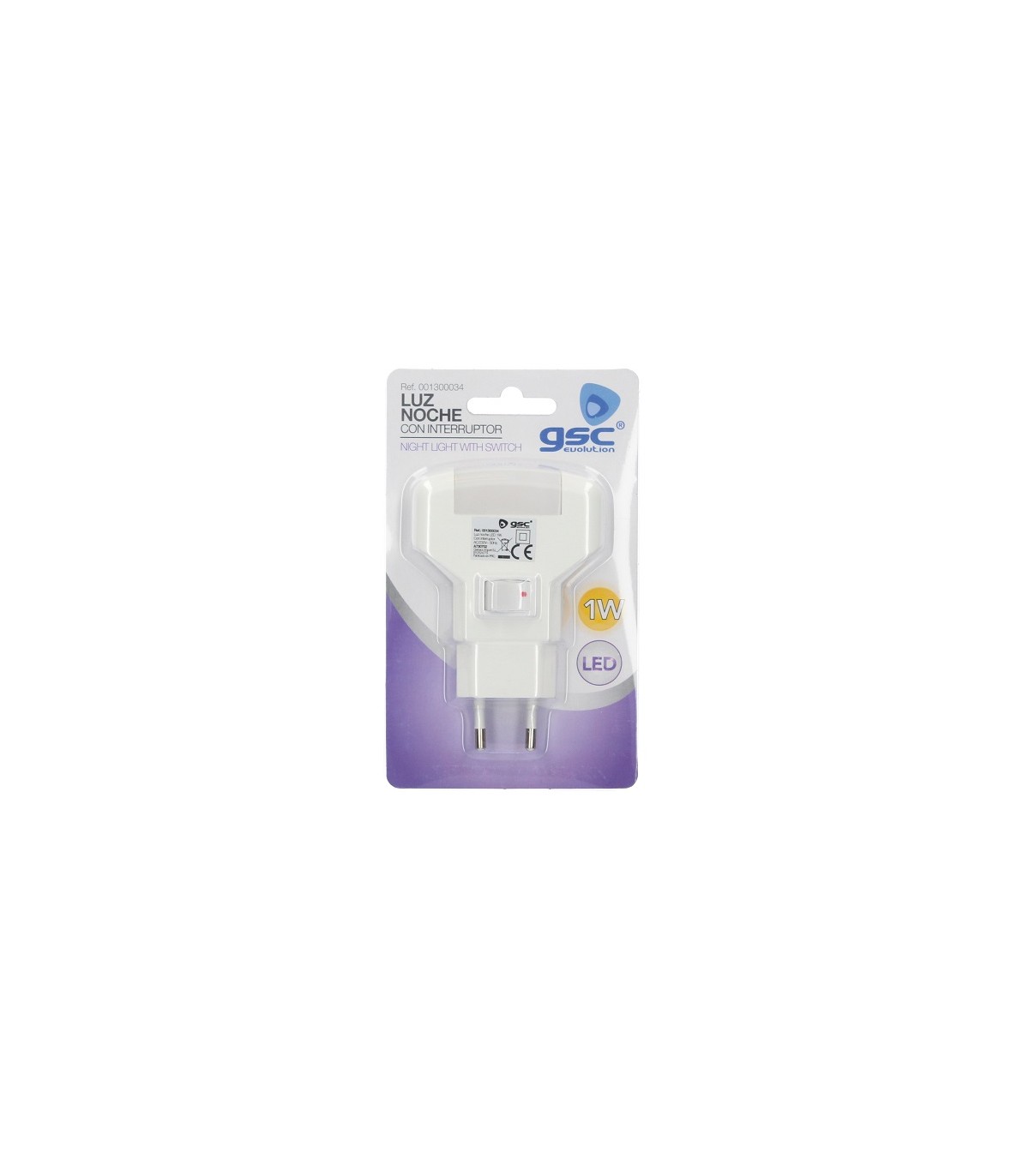 Luz De Noche 1W Con Interruptor (Microlux)