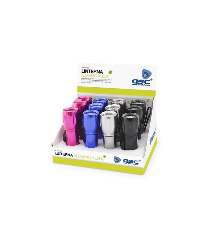 Linterna Aluminio 2W 9Led