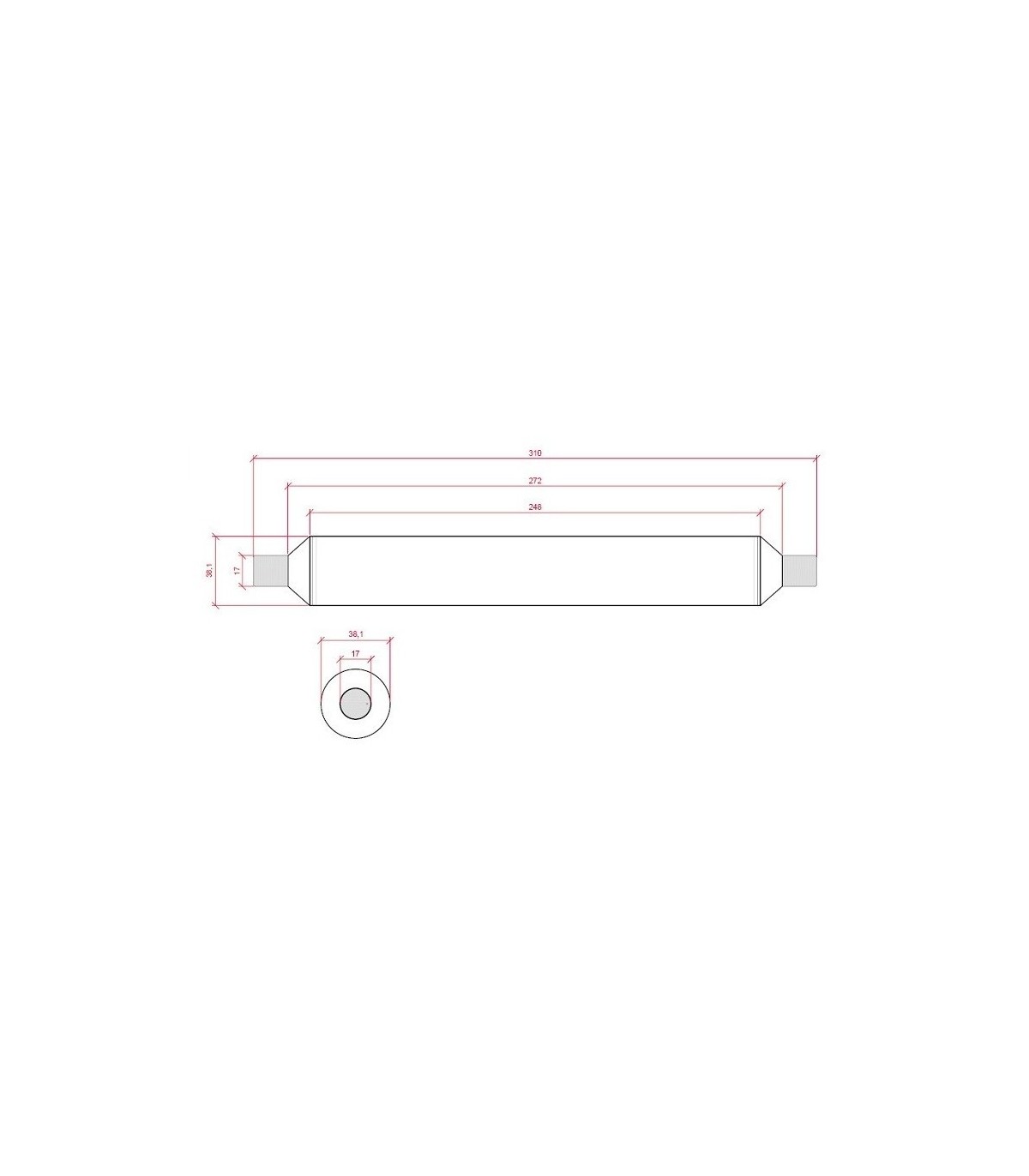 Lámpara LED Sofito 10W 1.000Lm 310mm 180º S19 IP20