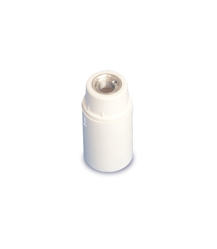 Portalámparas baquelita liso E14 2A 250V Blanco