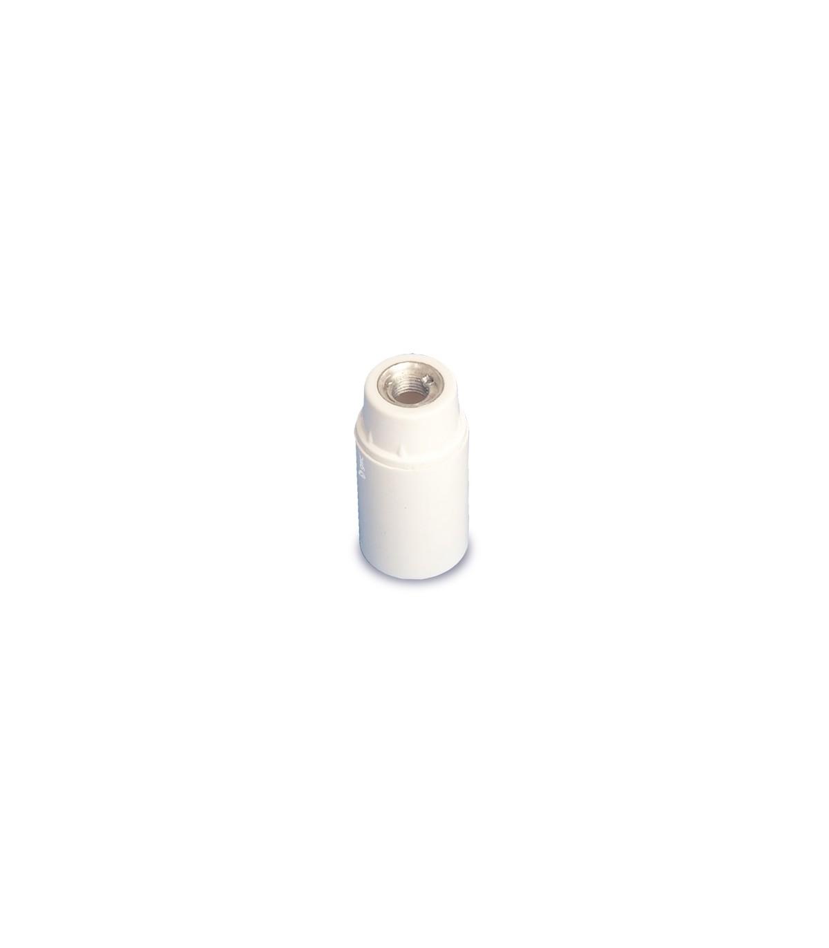 Portalámparas baquelita liso E14 2A 250V Blanco