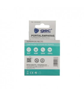 Portalámparas Superficie Recto E27 4A 250V