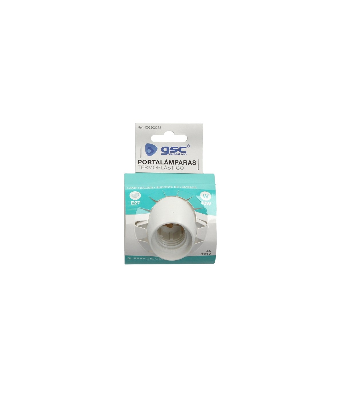 Portalámparas Superficie Curvo E27 4A 250V