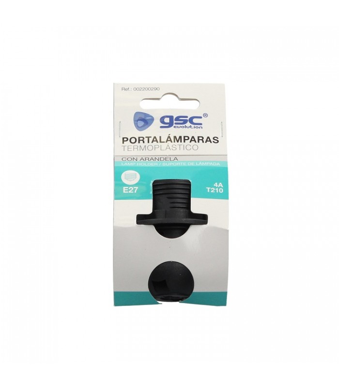 Portalámparas Con Rosca E27 4A 250V Negro