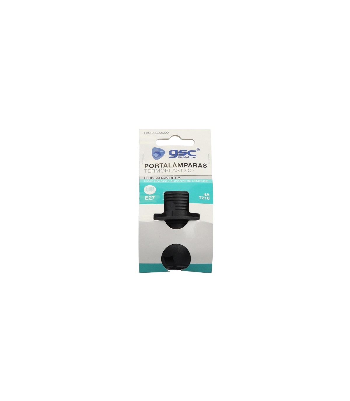 Portalámparas Con Rosca E27 4A 250V Negro