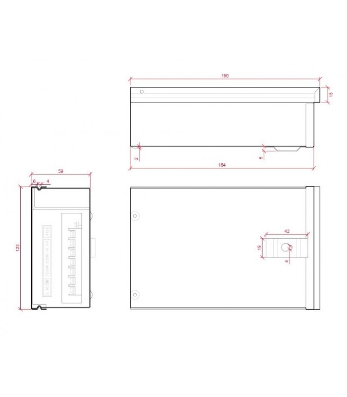 Fuente alimentación 200W (DC 5V) 40A IP65