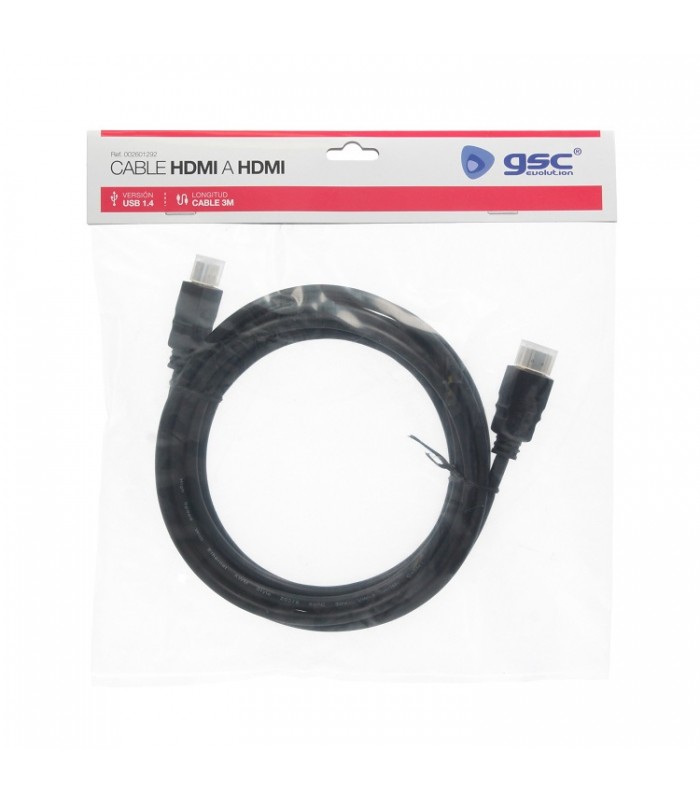 Cable Conexión HDMI-HDMI V1.4 Negro 3M